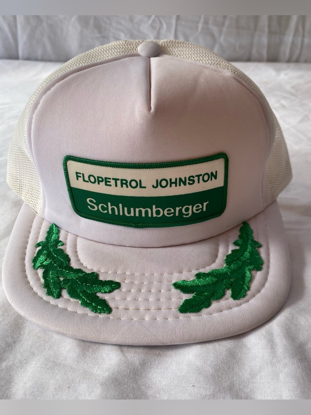Vintage Schlumberger Flopetrol Johnston Trucker Hat Snapback Korea